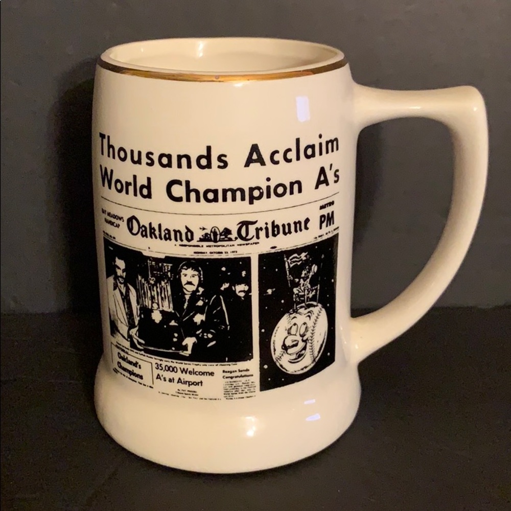 T & J Pottery Oakland A’s Tribune Mug